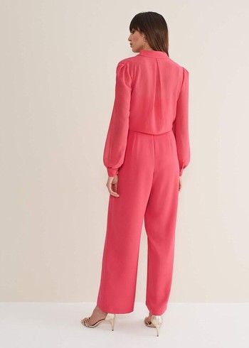 Phase Eight Mindy Wide Leg Jumpsuit Pink USA | 3192487-PN